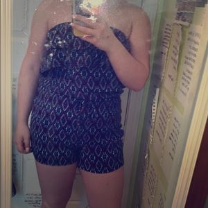 Cute patriotic strapless romper!